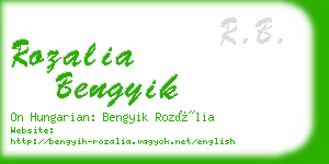 rozalia bengyik business card